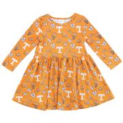  Tennessee Zoozatz Toddler Sports Long Sleeve Dress