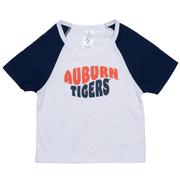  Auburn Zoozatz Youth Colorblock Raglan Tee