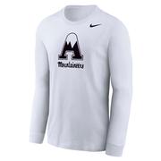  App State Nike Dri- Fit Legend White Out Long Sleeve Tee