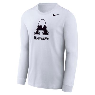 App State Nike Dri-Fit Legend White Out Long Sleeve Tee