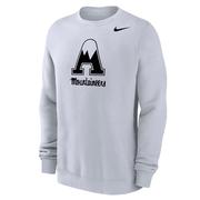  App State Nike Club Fleece White Out Crew