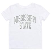  Mississippi State Zoozatz Toddler Glitter Arch Wordmark Tee