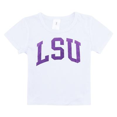 LSU Zoozatz YOUTH Glitter Arch Wordmark Tee