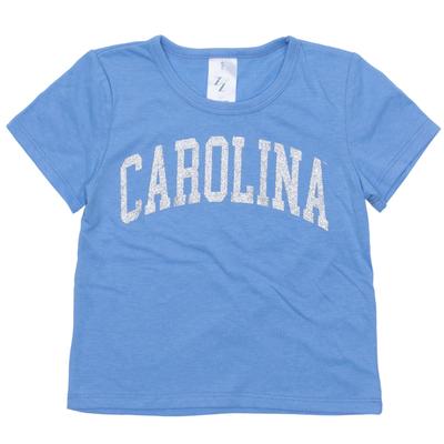 UNC Zoozatz YOUTH Glitter Arch Wordmark Tee