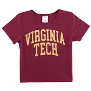  Virginia Tech Zoozatz Youth Glitter Arch Wordmark Tee