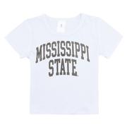  Mississippi State Zoozatz Youth Glitter Arch Wordmark Tee