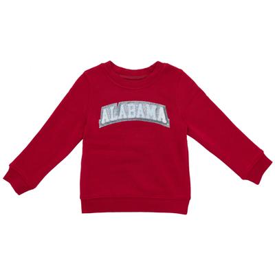 Alabama Zoozatz Toddler Glitter Arch Fleece Crew