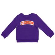  Clemson Zoozatz Toddler Glitter Arch Fleece Crew