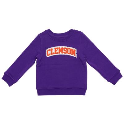 Clemson Zoozatz Toddler Glitter Arch Fleece Crew