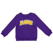  Lsu Zoozatz Toddler Glitter Arch Fleece Crew