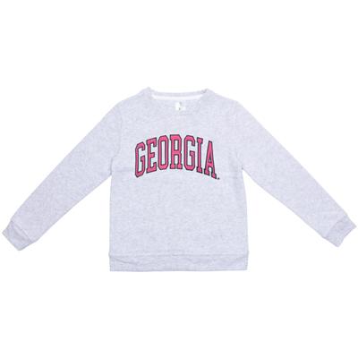 Georgia Zoozatz YOUTH Faux Suede Fleece Crew