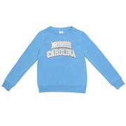  Unc Zoozatz Youth Glitter Arch Fleece Crew