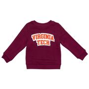  Virginia Tech Zoozatz Toddler Glitter Arch Fleece Crew