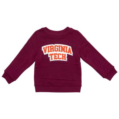 Virginia Tech Zoozatz Toddler Glitter Arch Fleece Crew