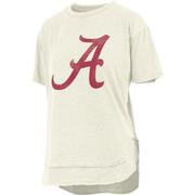  Alabama Pressbox Women's Distressed Logo Vintage Poncho Tee