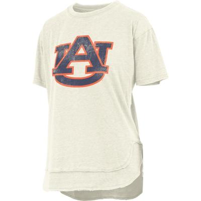 Auburn Pressbox Women's Distressed Logo Vintage Poncho Tee