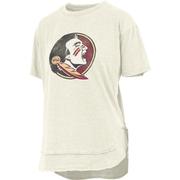  Florida State Pressbox Women's Distressed Logo Vintage Poncho Tee