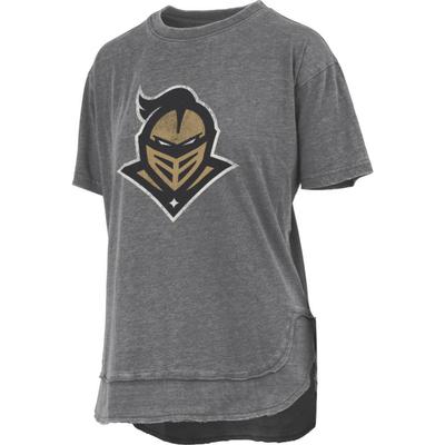 UCF Pressbox Women's Distressed Logo Vintage Poncho Tee