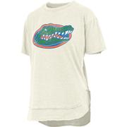  Florida Pressbox Women's Distressed Logo Vintage Poncho Tee