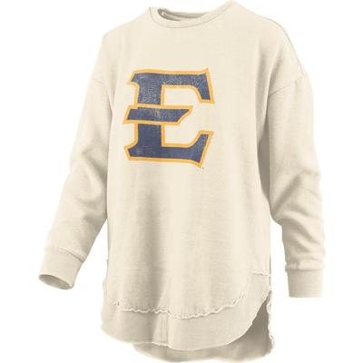 ETSU Pressbox Women's Distressed Logo Vintage Wash Poncho