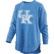  Kentucky Pressbox Women's Distressed Logo Vintage Wash Poncho