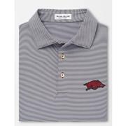  Arkansas Peter Millar Jubilee Stripe Jersey Polo