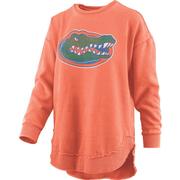  Florida Pressbox Women's Distressed Logo Vintage Wash Poncho