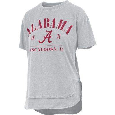 Alabama Pressbox Women's Hangleton Vintage Poncho Tee GREY