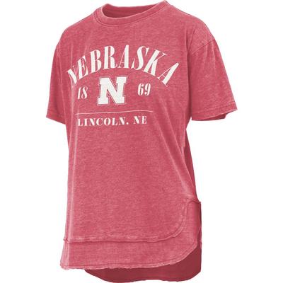 Nebraska Pressbox Women's Hangleton Vintage Poncho Tee