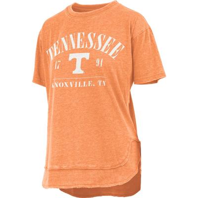 Tennessee Pressbox Women's Hangleton Vintage Poncho Tee LIGHT_ORANGE