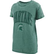  Michigan State Pressbox Women's New Zealand Vintage Boyfriend Tee