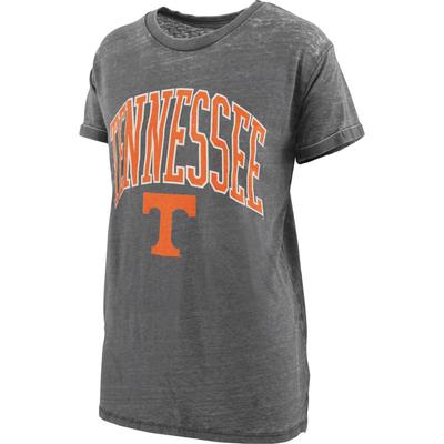 Tennessee Pressbox Women's New Zealand Vintage Boyfriend Tee BLACK