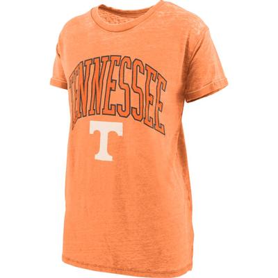 Tennessee Pressbox Women's New Zealand Vintage Boyfriend Tee LIGHT_ORANGE