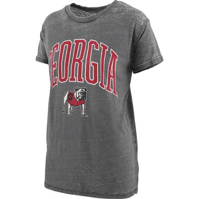 Georgia Pressbox Women's New Zealand Vintage Boyfriend Tee BLACK