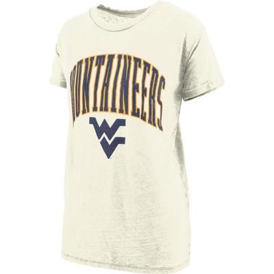 West Virginia Pressbox Women's New Zealand Vintage Boyfriend Tee