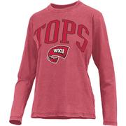  Western Kentucky Pressbox Women's New Zealand Vintage Wash Long Sleeve Tee