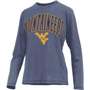  West Virginia Pressbox Women's New Zealand Vintage Wash Long Sleeve Tee