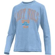  Tennessee Lady Vols Pressbox Women's New Zealand Vintage Wash Long Sleeve Tee