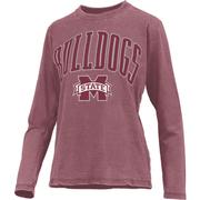  Mississippi State Pressbox Women's New Zealand Vintage Wash Long Sleeve Tee