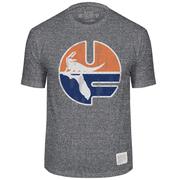  Florida Retro Brand Vault Circle Uf State Mock Twist Tee