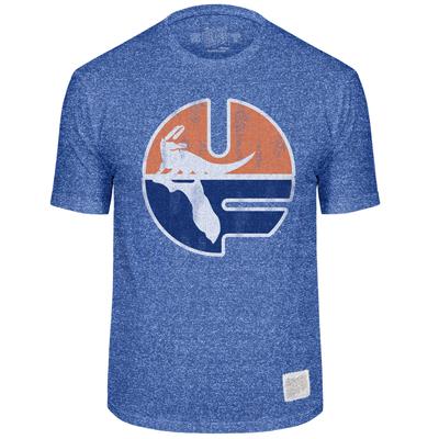 Florida Retro Brand Vault Circle UF State Mock Twist Tee ROYAL