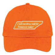  I Will Run Thru A Wall For Tennessee Today Adjustable Cap