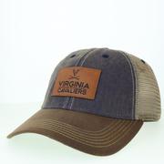  Virginia Legacy Waxed Lo- Pro Leather Patch Trucker Cap