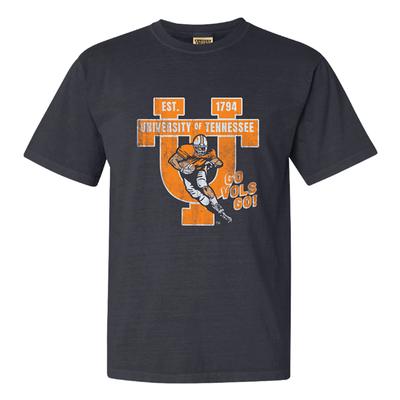 Tennessee Go Vols Go Running Player Comfort Colors Tee