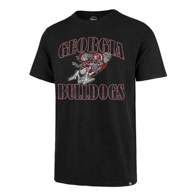 Georgia 47 Brand Vintage Football Bulldog Scrum Tee