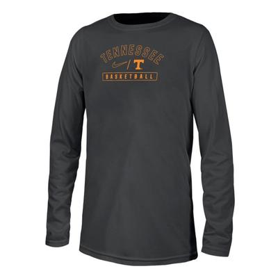 Tennessee Nike YOUTH Dri-Fit Legend Basketball Long Sleeve Tee