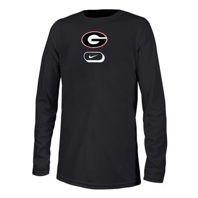 Georgia Nike YOUTH Dri-Fit Legend Shadow Pill Long Sleeve Tee