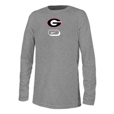 Georgia Nike YOUTH Dri-Fit Legend Shadow Pill Long Sleeve Tee