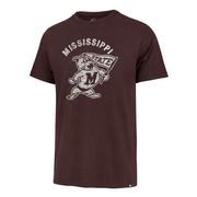  Mississippi State Vault Bulldog With Flag Franklin Tee