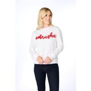  Nebraska Stewart Simmons The Glitter Script Long Sleeve Sweater